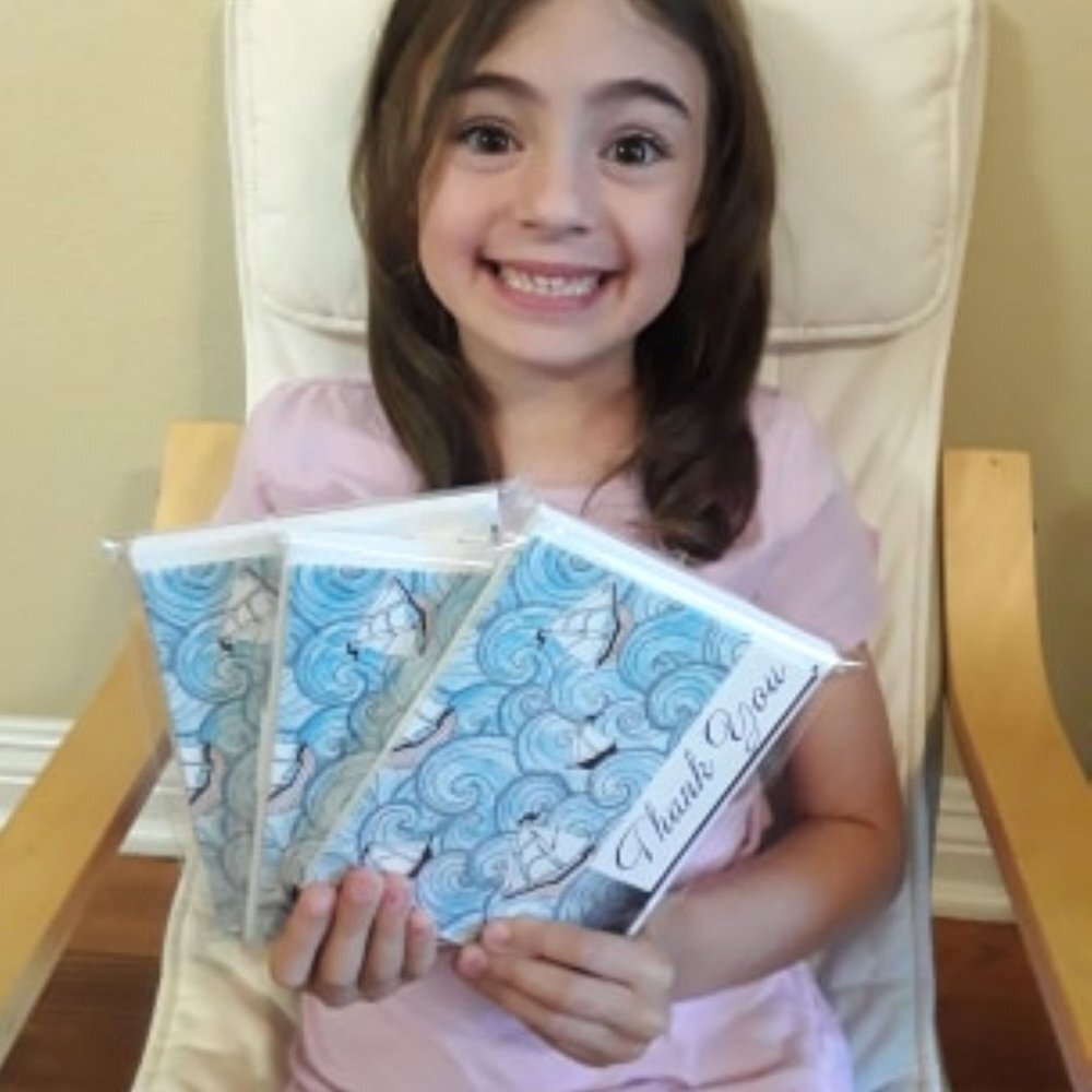 Unique Custom Printed "Thank You" Cards, Ocean